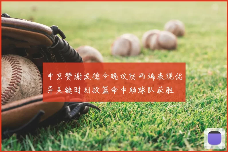 申京赞谢泼德今晚攻防两端表现优异关键时刻投篮命中助球队获胜