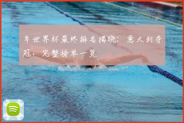 年世界杯最终排名揭晓：意大利夺冠，完整榜单一览